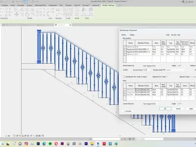 Classic Railing Revit Family type 008 3D model