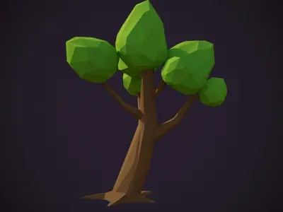Low-poly Tree Model 001 Low-poly 3D model