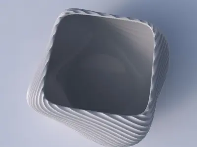 Bowl helix with bent extruded lines 2 3D print model