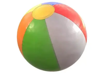 Beach Ball Low-poly 3D model