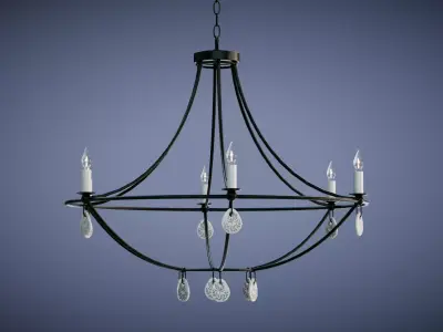 Novella Chandelier Low-poly 3D model