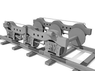 No texture Train Wheels 2 3D model