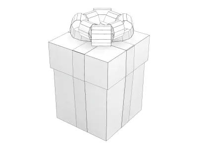 Gift Box V2 Low-poly 3D model