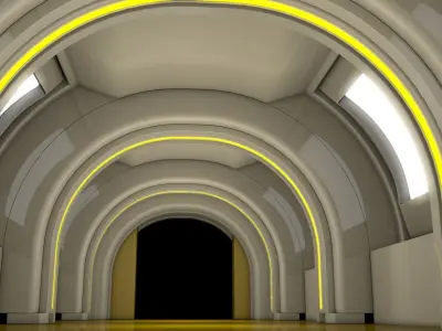 Sci Fi Tunnel 3D model
