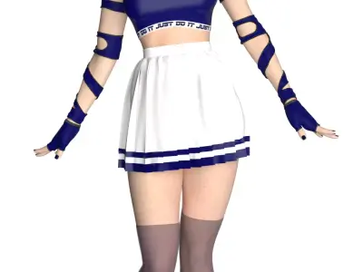 sport women outfit 3D model