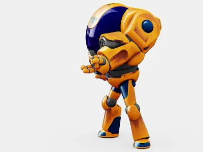 BATTLE DROID MOLLY  Rigged for Unreal Engine - Unity - MIXAMO 3D model