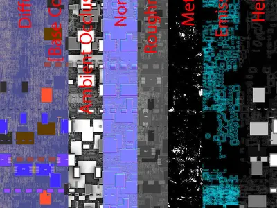 PBR Sci Fi Board material 082 Texture
