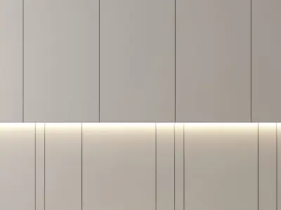 Wall-panel-03 modern bathroom with wooden wall panels 3D model