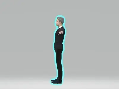 human man character Low-poly 3D model