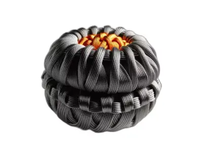 Abstract Braided Metallic Core Orb Low-poly 3D model