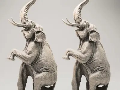 Elephant Statue 3D model