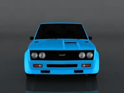 Fiat 131 Abarth Rally Stradale Low-poly 3D model