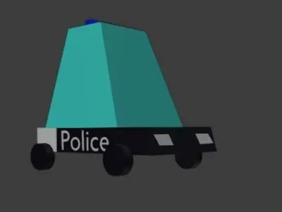 Police LowPoly Car 3D model