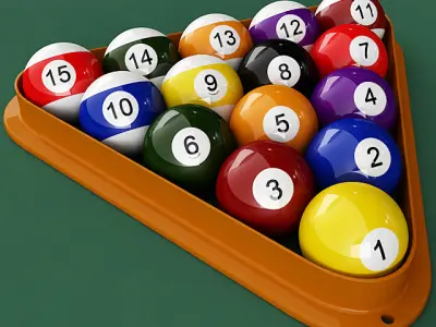 Pool Ball Starter Set Vray 3D model