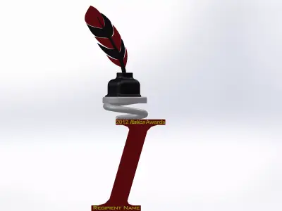 Italics award trophy 5 Free 3D model