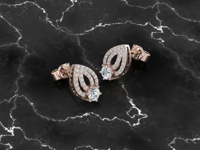 Jewelry Earring 3D print model 15
