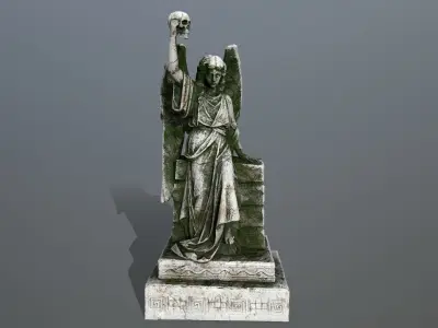 statue 2 of angel Low-poly 3D model