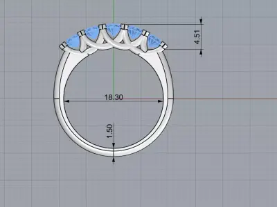 Gold Ring 3D print model