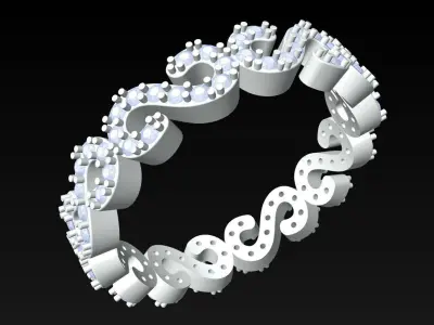 Diamond Ring - Womens Rings - N417357 3D print model