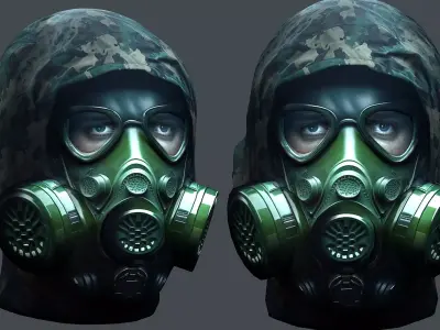 Helmet 3d model military combat Military Low-poly Low-poly 3D model 64
