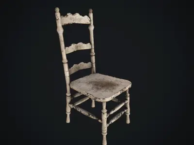 Old Chair pbr Low-poly 3D model