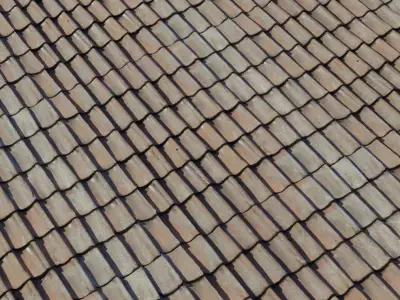 Mediterranean Clay Shingle Roof  Texture
