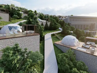 Modern Mountain Villas Igloos Hotel  3D model