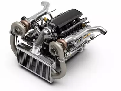 Chevy LS1 V8 Twin Turbo Low-poly 3D model