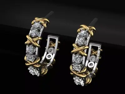 Earrings Tiffany  3D print model