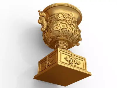 Classical urn decorative onlay cnc 3d printing stl 02 3D print model