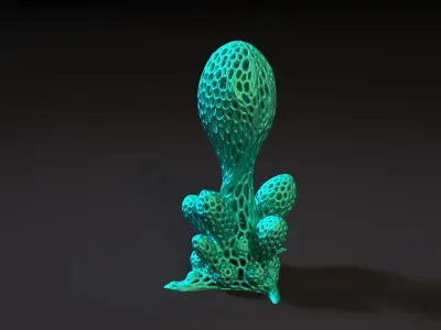 Alien plant 3D print model