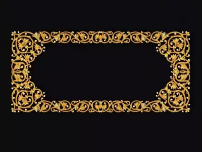 Central decor ornament for furniture 3D model 855