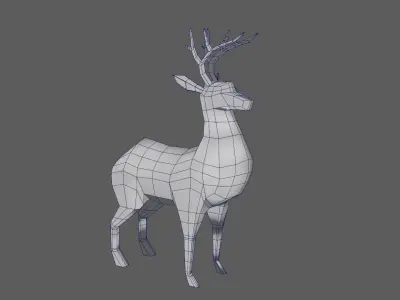 Lowpoly Deer Low-poly 3D model