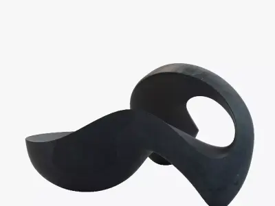 Abstract sculpture artwork henry moore 3D model