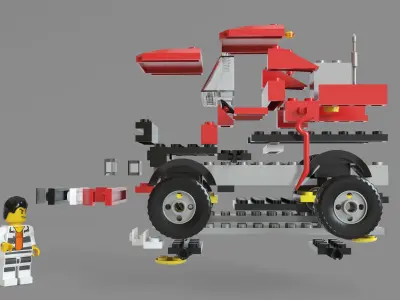 Lego PURSUIT Low-poly 3D model