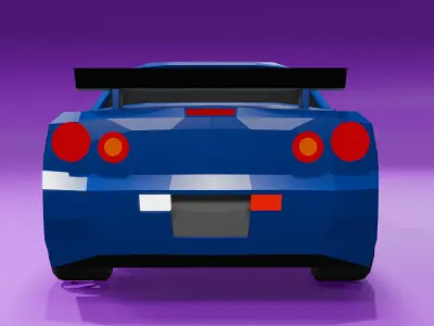 Nissan gtr r34 2000 Low-poly 3D model