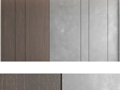 Decorative wall panel set 45 3D model