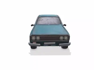Old Abandoned Car Low-poly PBR Low-poly 3D model