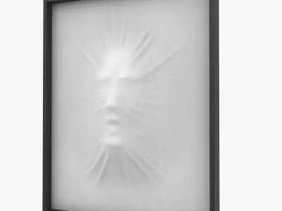 Art object composition face wall 3D model