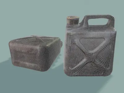 3D Scan Plastic Canister Low-poly 3D model