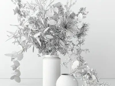 Green Bouquet 3D model