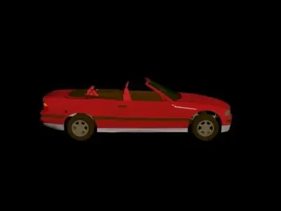 red car Free 3D model
