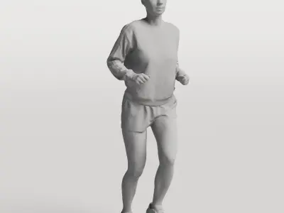 Humano Running Woman 0804 3D model