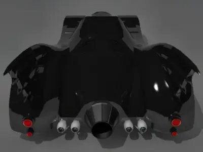 Batmobile batman Low-poly 3D model