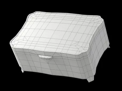 Old brass box Free 3D model