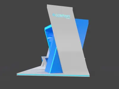 Exhibition Stand 2 Low-poly 3D model