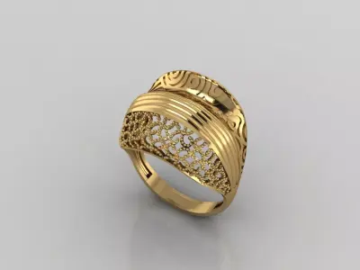 Women Plain Ring Ready STL Models Womens Ring 3d models 3D print model 40