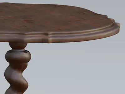 Twisted tripod table 3D model