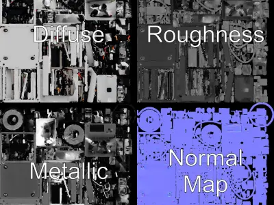 D Printer Model Pack with MultiDetail Levels Low-poly 3D model