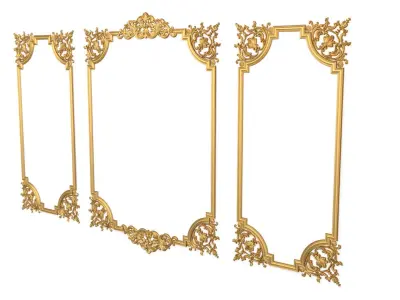 Plaster decorative frame 3d mode 012 3D model